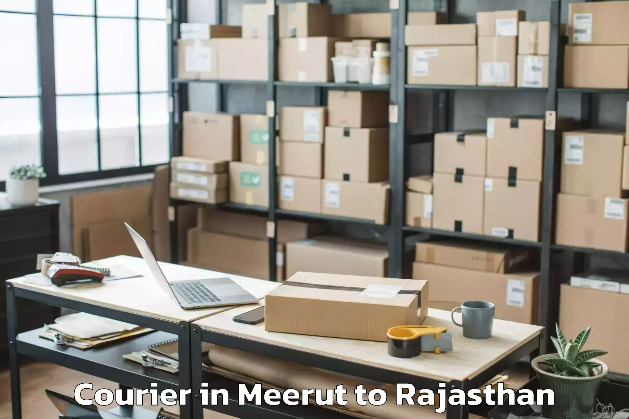 Easy Meerut to Bagidora Courier Booking